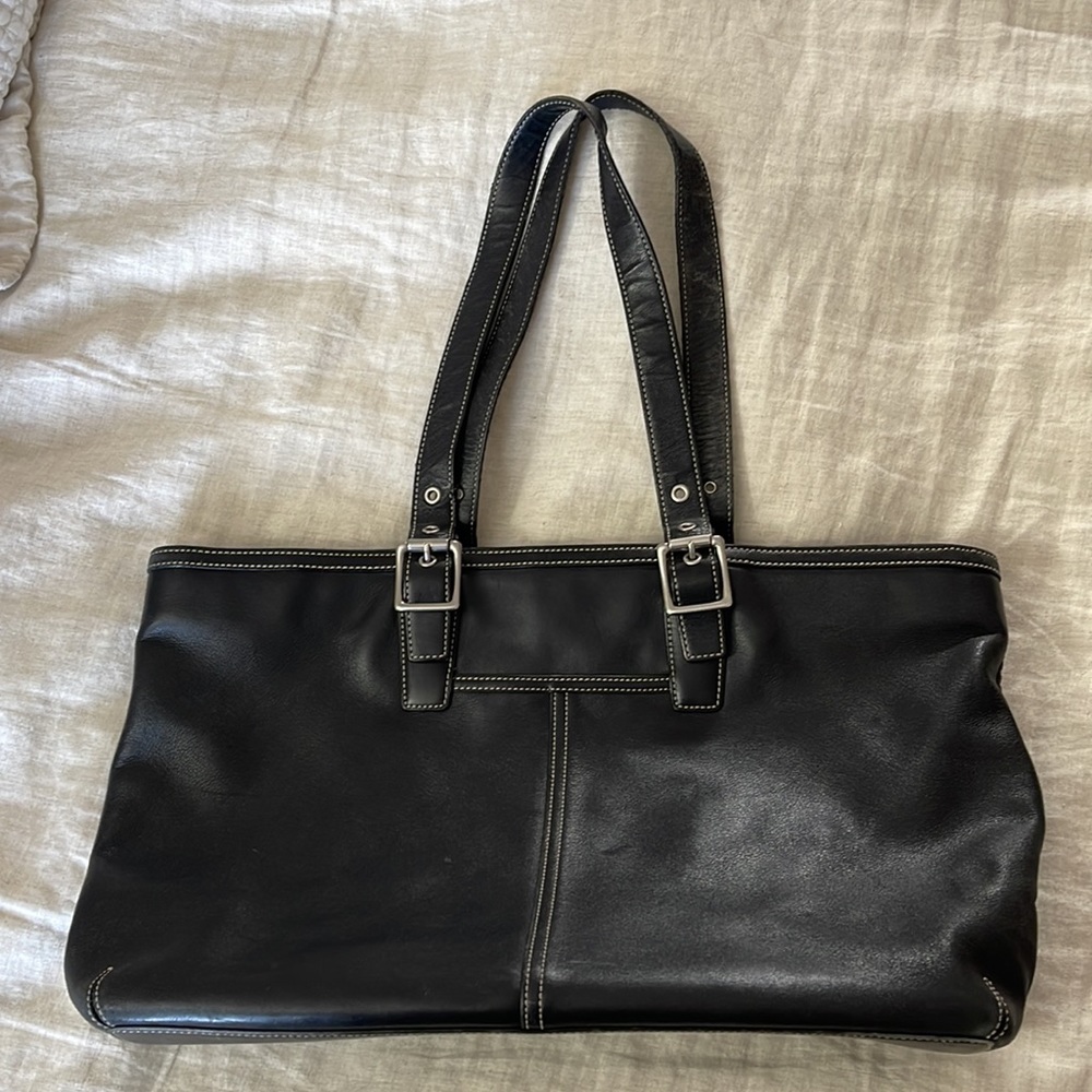 Coach leather tote - Picture 3 of 6